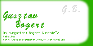 gusztav bogert business card